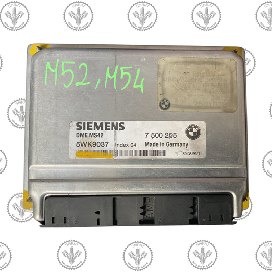 BMW Engine ECU M52, M54, 7511570, 7 511 570, 5WK90012, Index 04, DME MS43