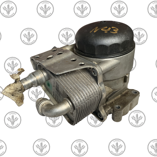 BMW Engine Oil Cooler Filter Housing w/ Gaskets N43 - 7574115